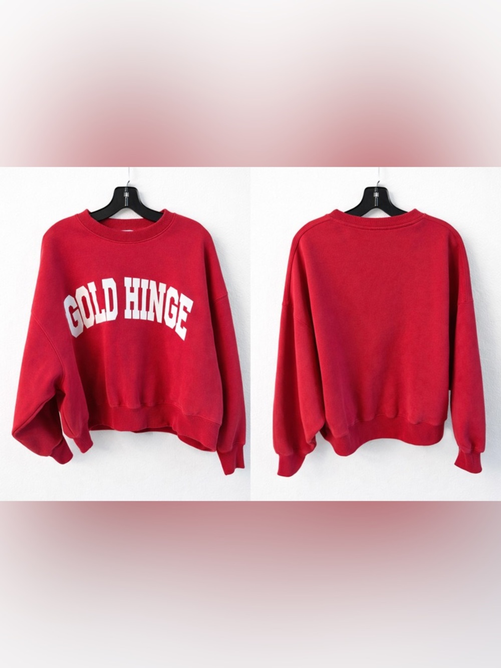 Gold Hinge Red Crewneck Sweatshirt - Gold Hinge